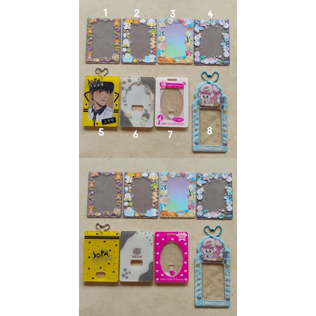 cahol photocard holder double side toploader deco esther bunny fish ikan treasure so junghwan sopa