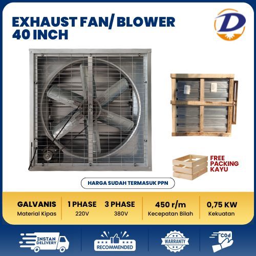Blower Exhaust Fan 40 inch - Untuk Industri Dapur Kandang Ayam