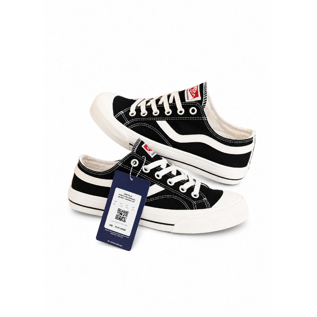 SEPATU PRIA/SEPATU VANTELA/SEPATU SEKOLAH/SEPATU PUTIH HITAM/SEPATU FULL HITAM