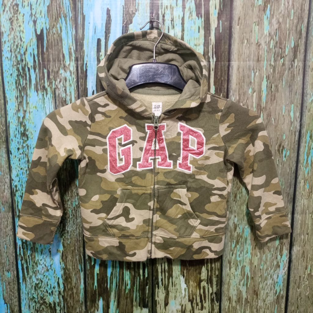 Jacket zipper Hoodie anak GAP mulus size XS ( P 41cm L 38cm)
