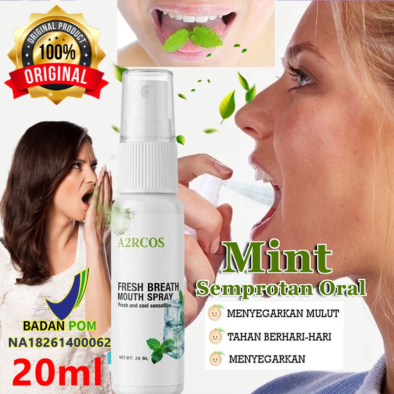 A2RCOS - Mouth Spray 20ml – Penyegar Mulut Alami Food Grade | Efektif Membunuh Bakteri Penyebab Bau 