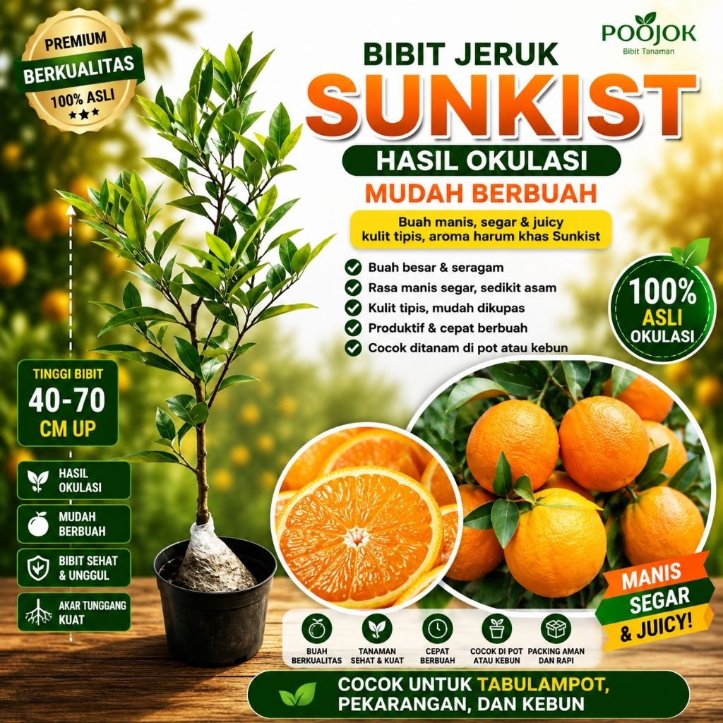 Bibit Jeruk Sunkist Tanaman Jeruk sankist Okulasi Rimbun Cepat Berbuah Jeruk Sankist Okulasi Manis C