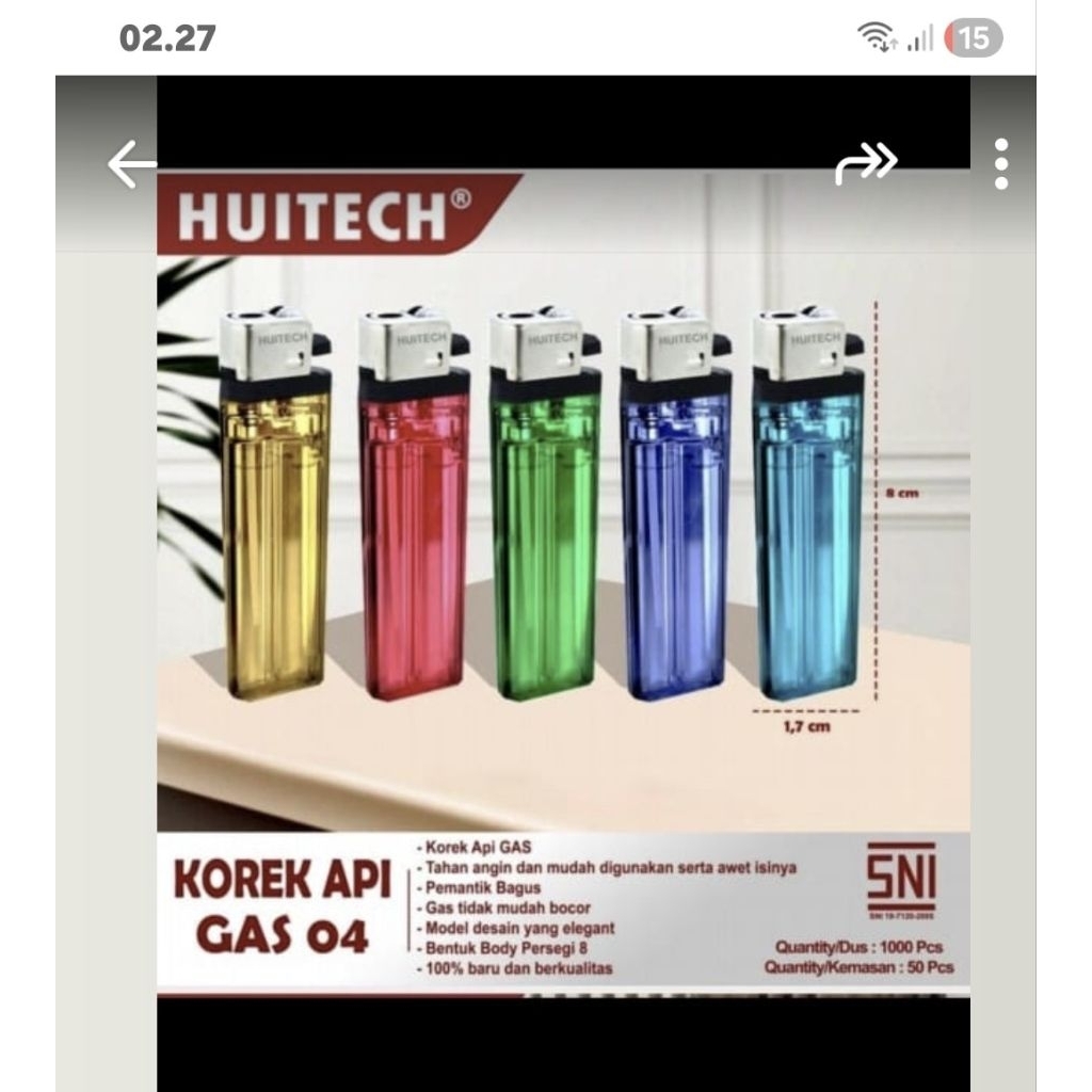 Murah + COD# grosir,, korek bensol murah Korek Api Gas M-052 - Tahan Angin, Cocok untuk Outdoor, War