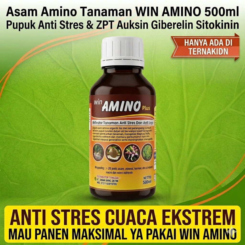 WIN AMINO NUTRISI TANAMAN ASAM AMINO TANAMAN ANTI STRES TANAMAN 500ML