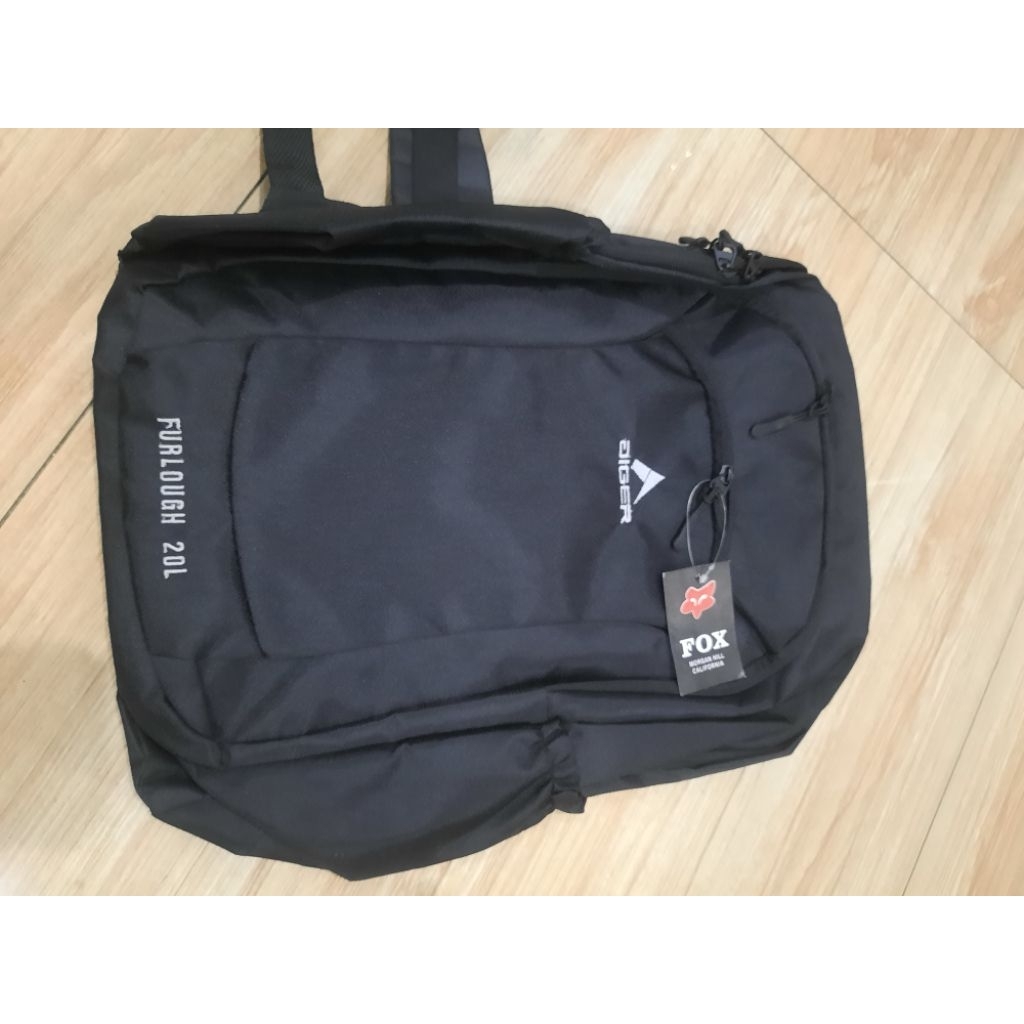 Tas Ransel Eiger Forlough 20L Laptop Backpack Cowok Cewek Hitam / Tas Punggung Kerja Kuliah Sekolah 
