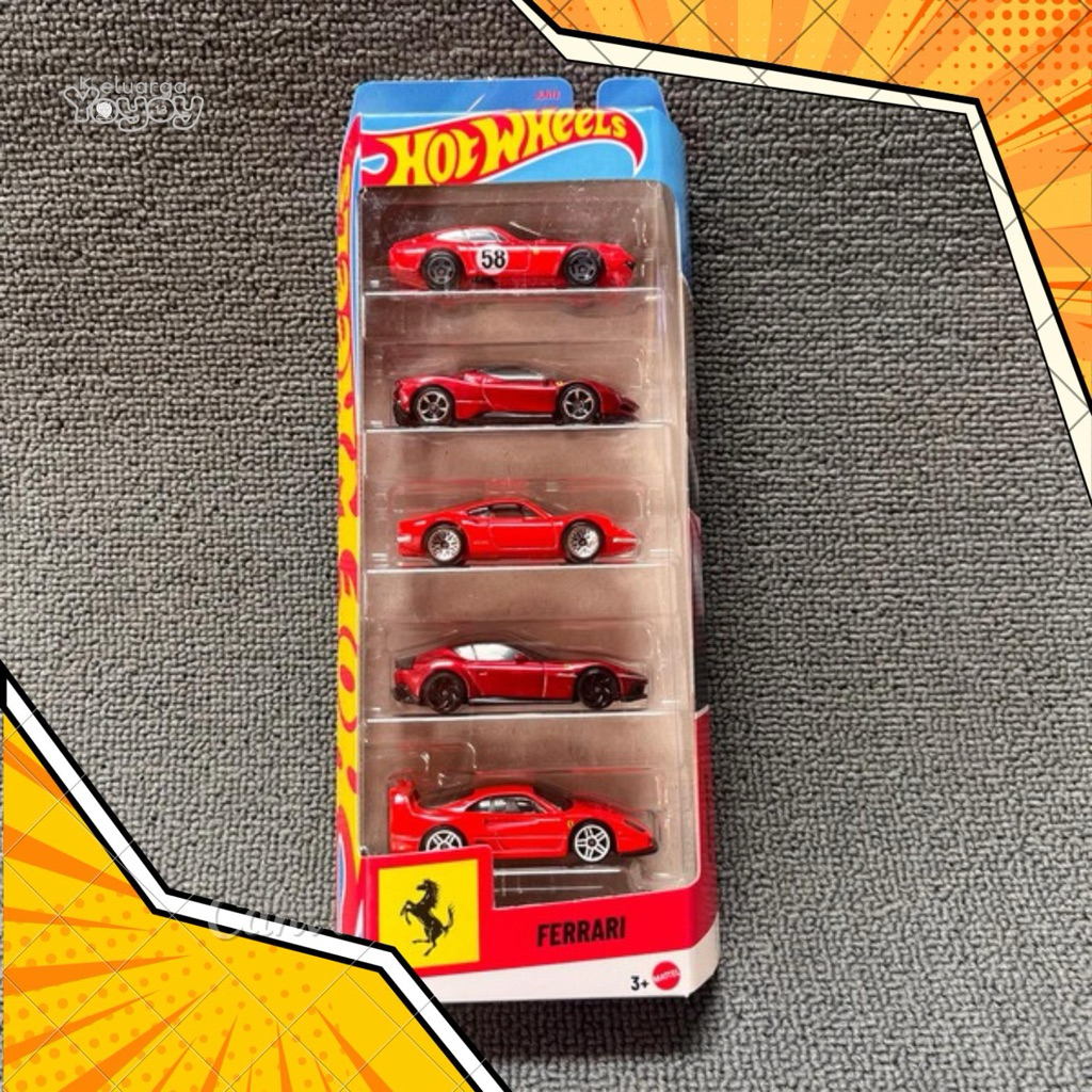 [READY] Hotwheel Ferrari 5 pack (PROMO HARI INI)