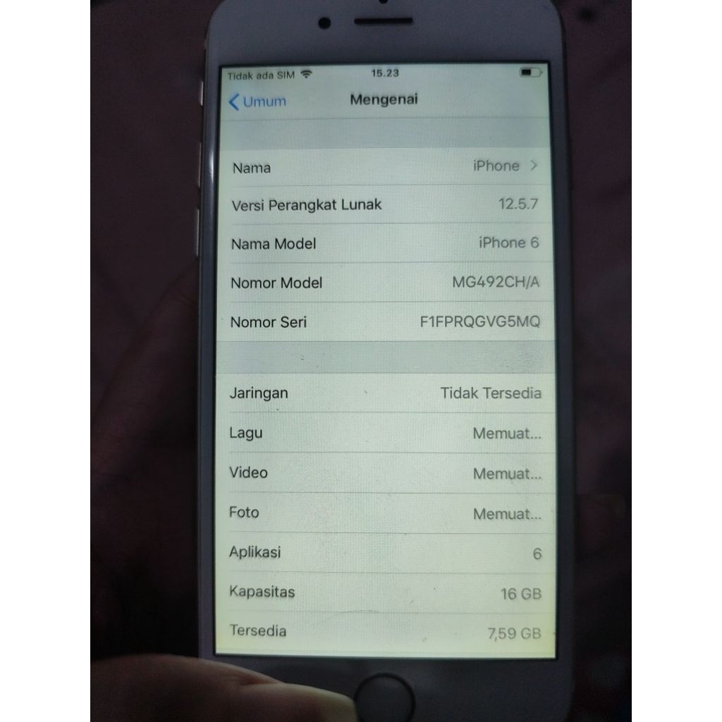 iphone 6  second 16gb gold all sim