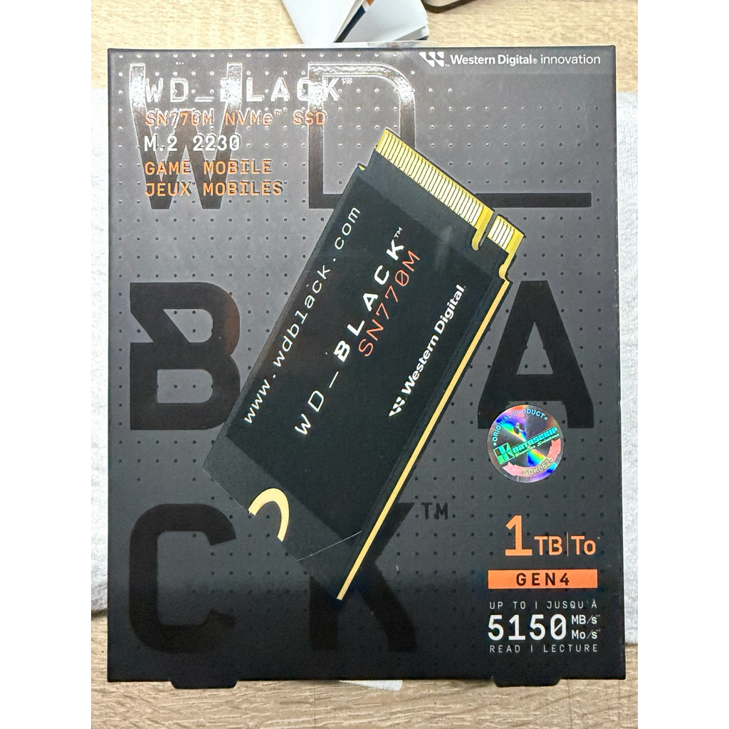 WD Black SN770M 1TB NVMe Gen4 SSD M.2 2230
