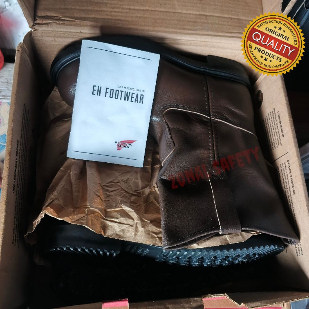 REDWING 8264 BARU" SAFETY ORIGINAL Made in USA SIZE 42,5