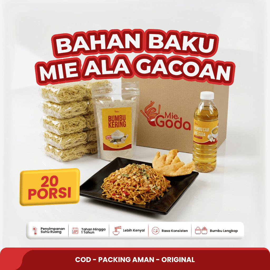 20 Porsi Mie Gacoan Bahan Baku | Wizzmie | Mie Kober | Mie Gobar  | BisnisKuliner