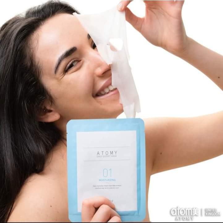 ATOMY DAILY MASK MASKER WAJAH 1 BOX ISI 10 LEMBAR ORI MASKER TOPENG