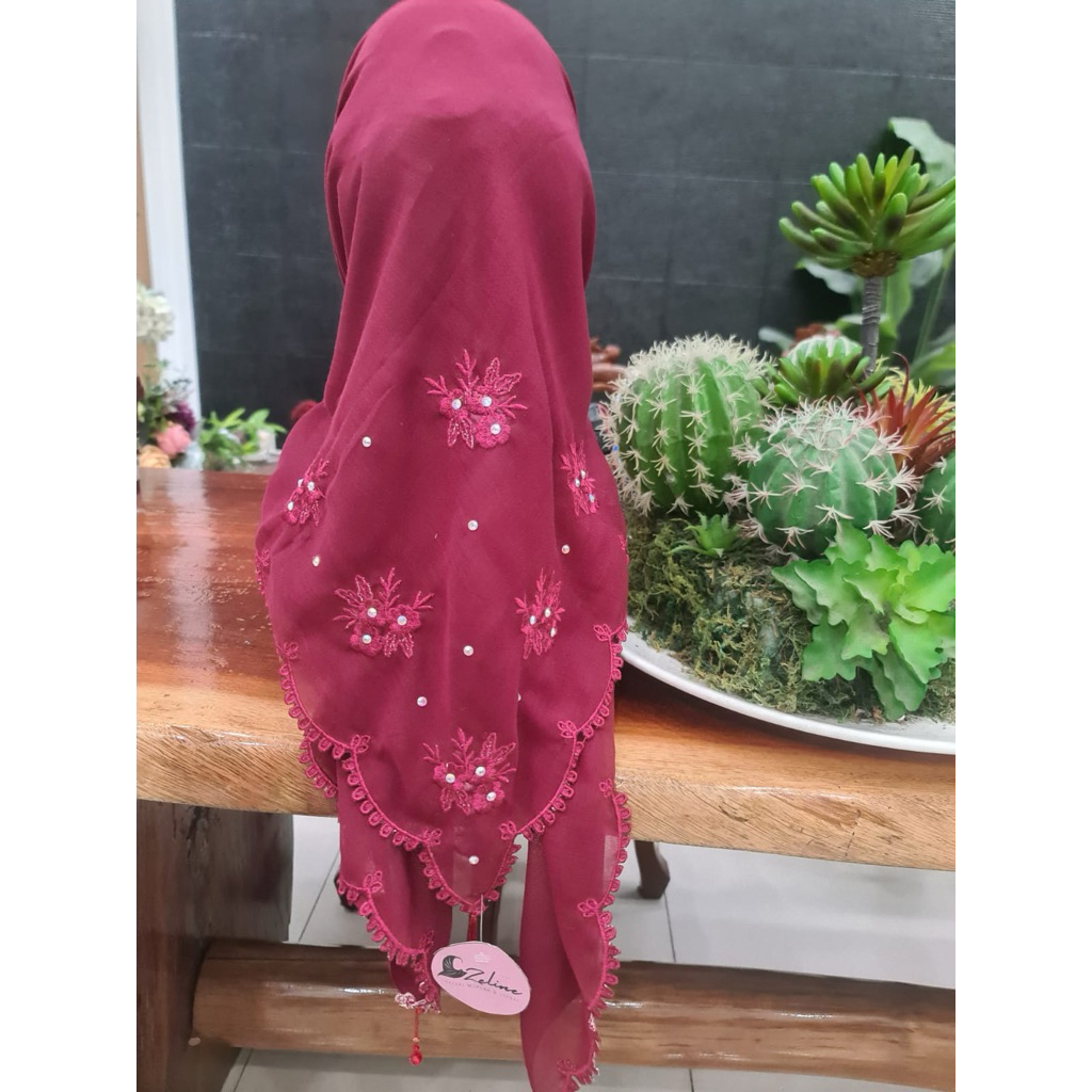 Jilbab Paris bordir premium