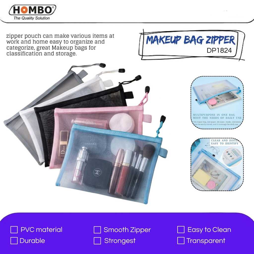 Zipper Bag A4 / Map Zipper / Map Jaring / Map Resleting / Tas Pouch A4