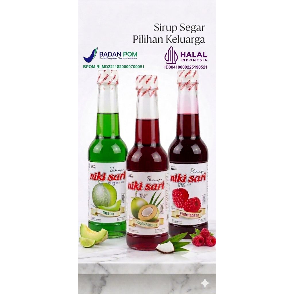 SIRUP NIKI SARI KEMASAN BOTOL PLASTIK 625 ML