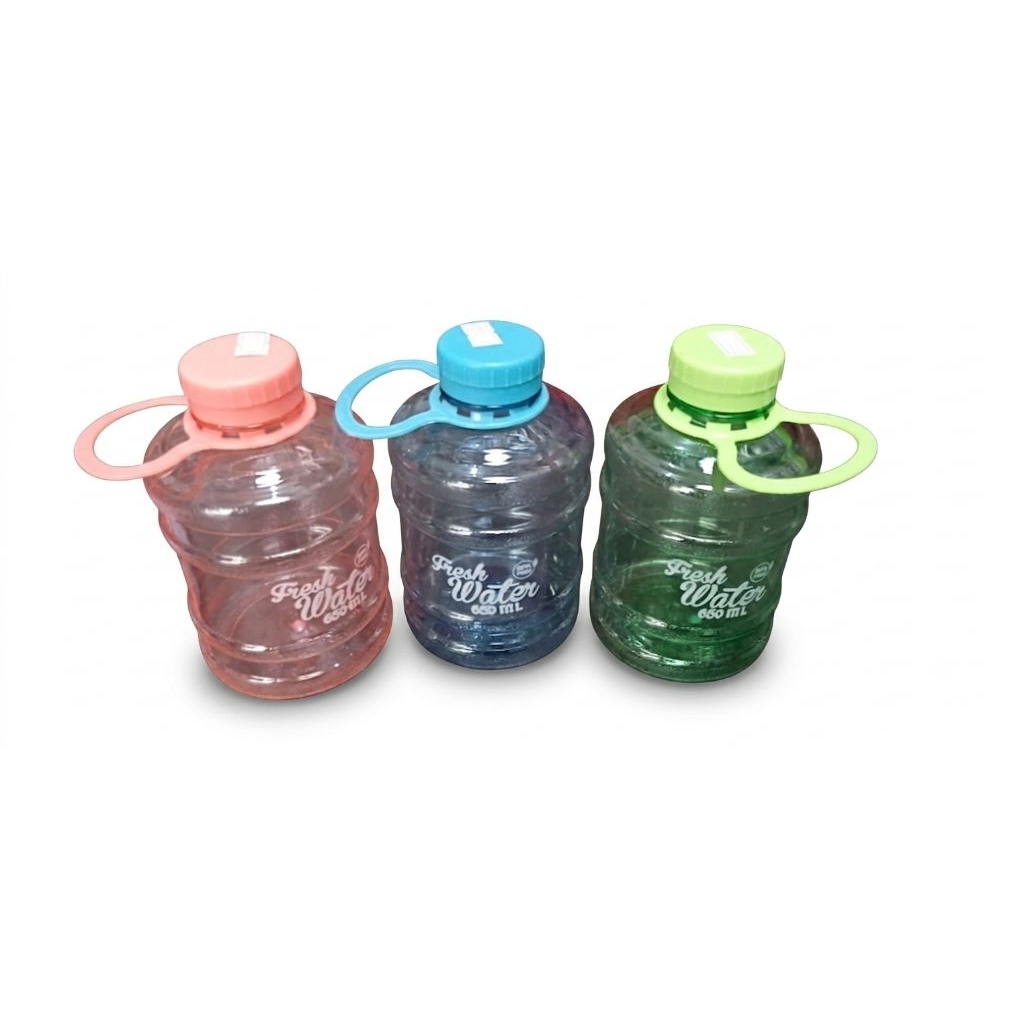 Botol Minum Plastik 500ml - Hitam, Desain Unik