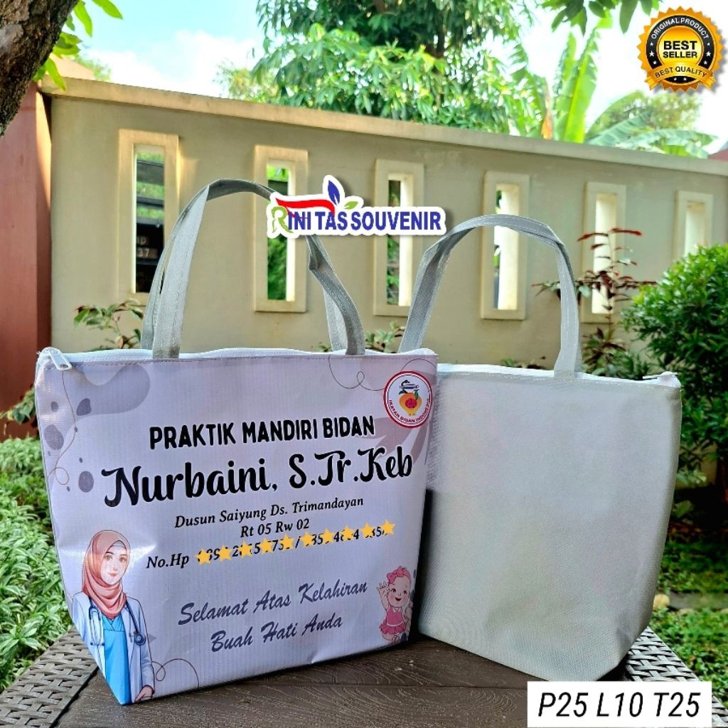 tas resleting trapesium bidan tas partus bidan tas resleting bidan