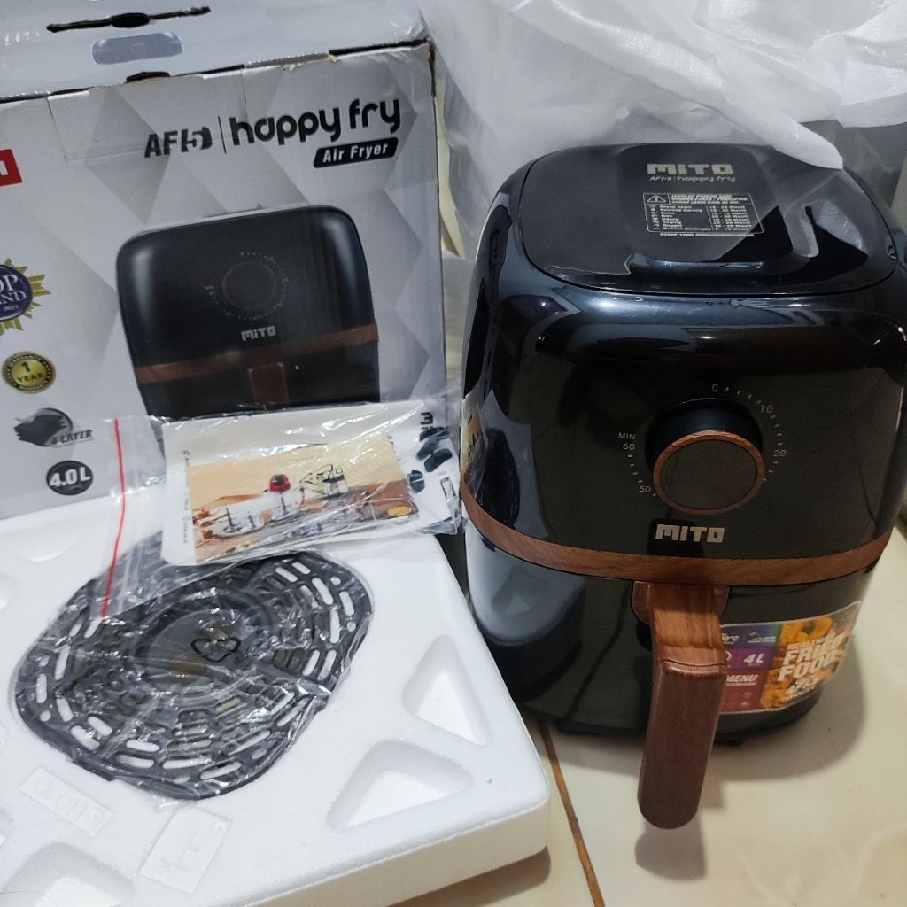 [Preloved] MITO Air Fryer AF5 Happy Fry 4L Manual LowWatt - Mesin Penggoreng Tanpa Minyak