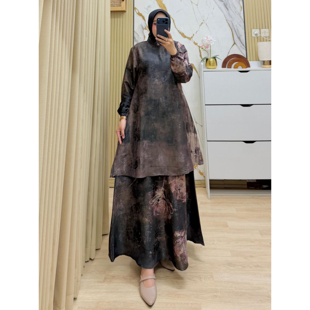 setelanrok/setcel/gamis/atasan/tunik/celana/polos/motif/maxmara/rayon
