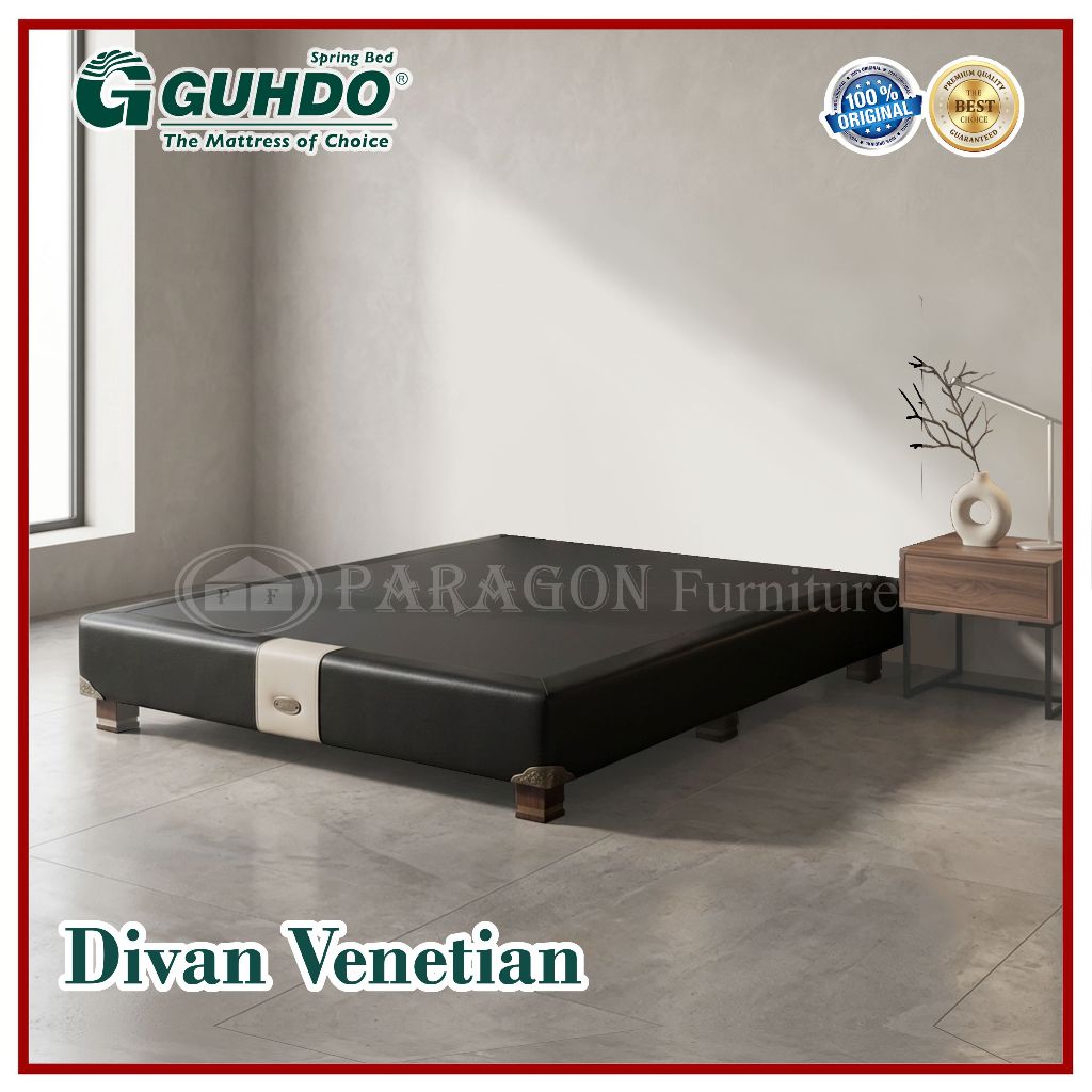 Guhdo Spring bed Divan Venetian,Tanpa Headboard 090 100 120 140 160 180 200 x 200 cm