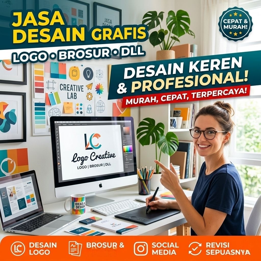 Jasa Desain Grafis Logo CV Brosur Portofolio Custom