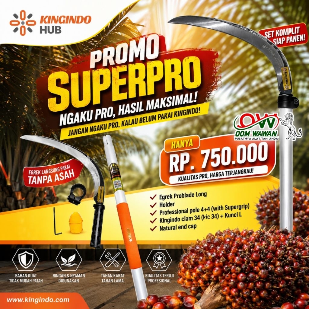 Promo paket lengkap hemat egrek problade long dan pipa kingindo serta accesories lainnya