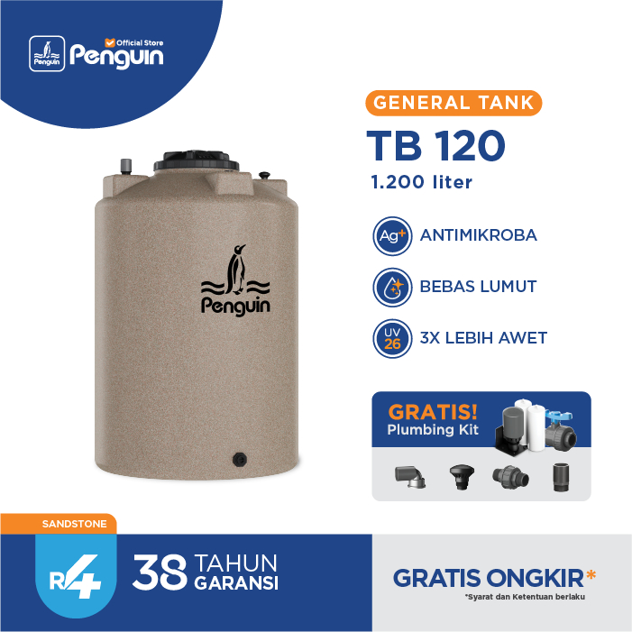 Penguin Tangki Air Toren Tandon General Tank 1200 Liter TB-120