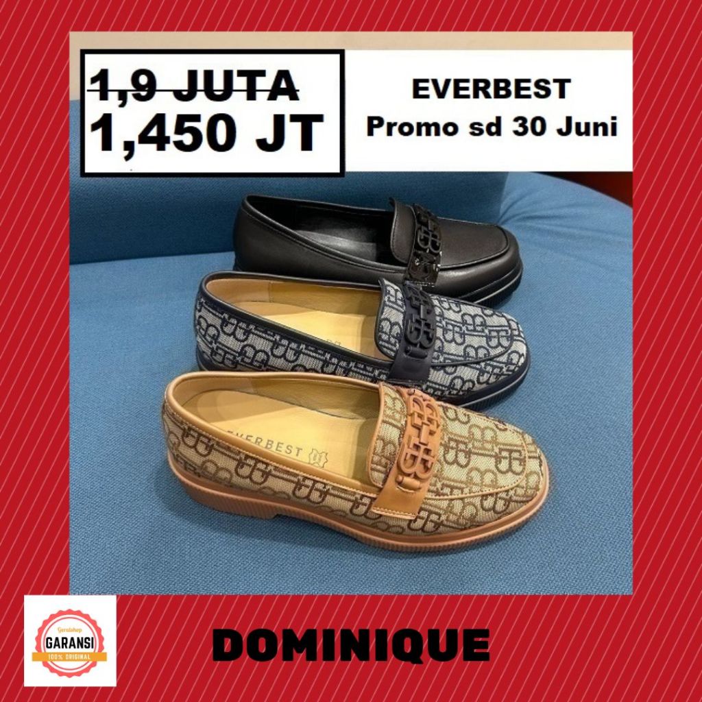 Sepatu flat everbest Wanita perempuan cewe cewek EVERBEST ORIGINAL 100% seri DOMINIQUE