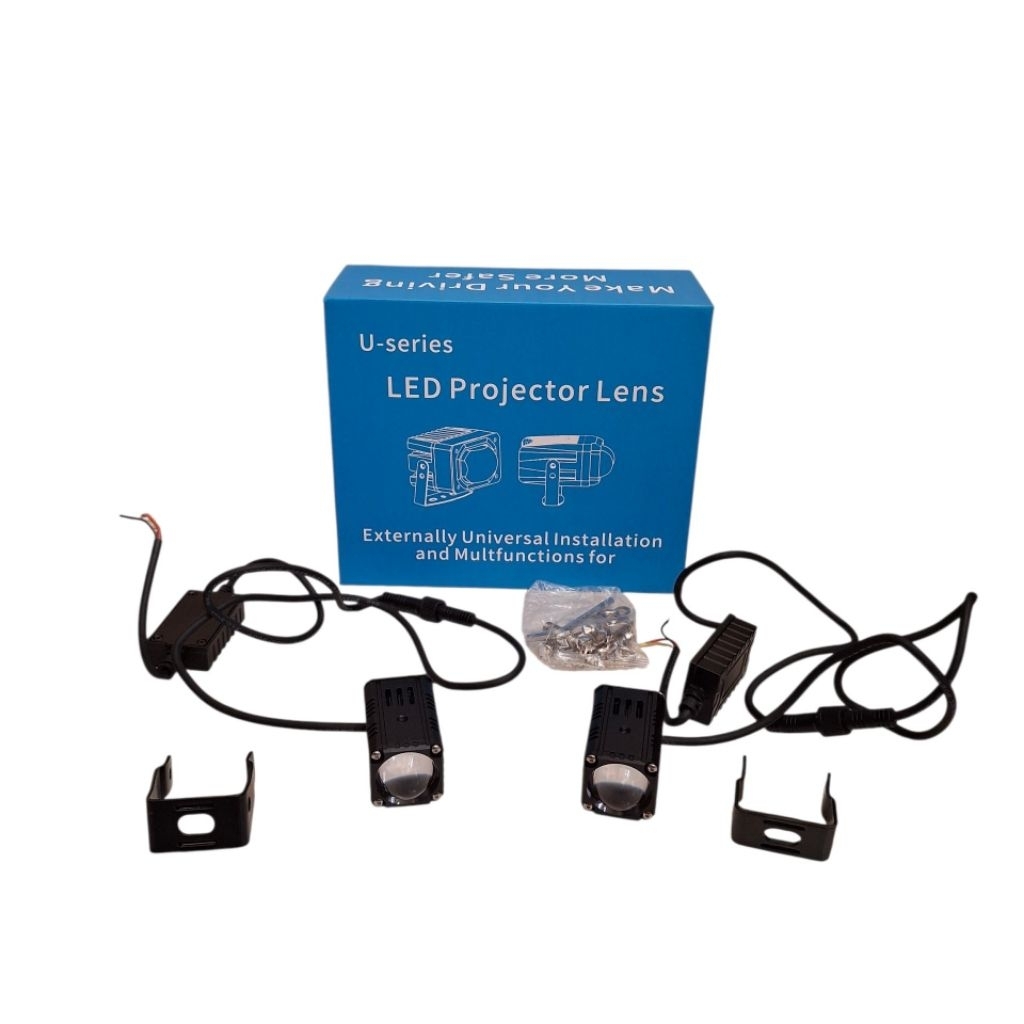 Lampu mini projie 1 mata escort projie 1 mata lens led projector micro projie 1 lens