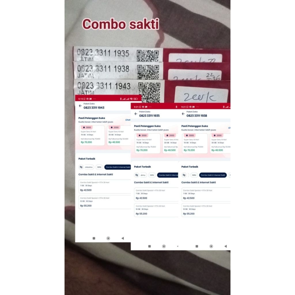 kartu Telkomsel sakti combo / paket terbaik