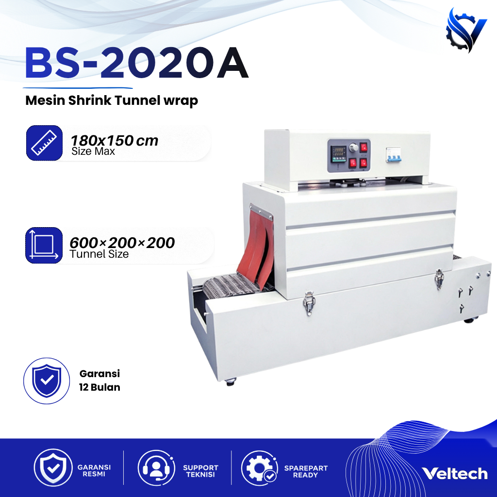 Mesin Shrink Tunnel Wrap BS-2020A Original Hualian/ Mesin Penyusut Plastik