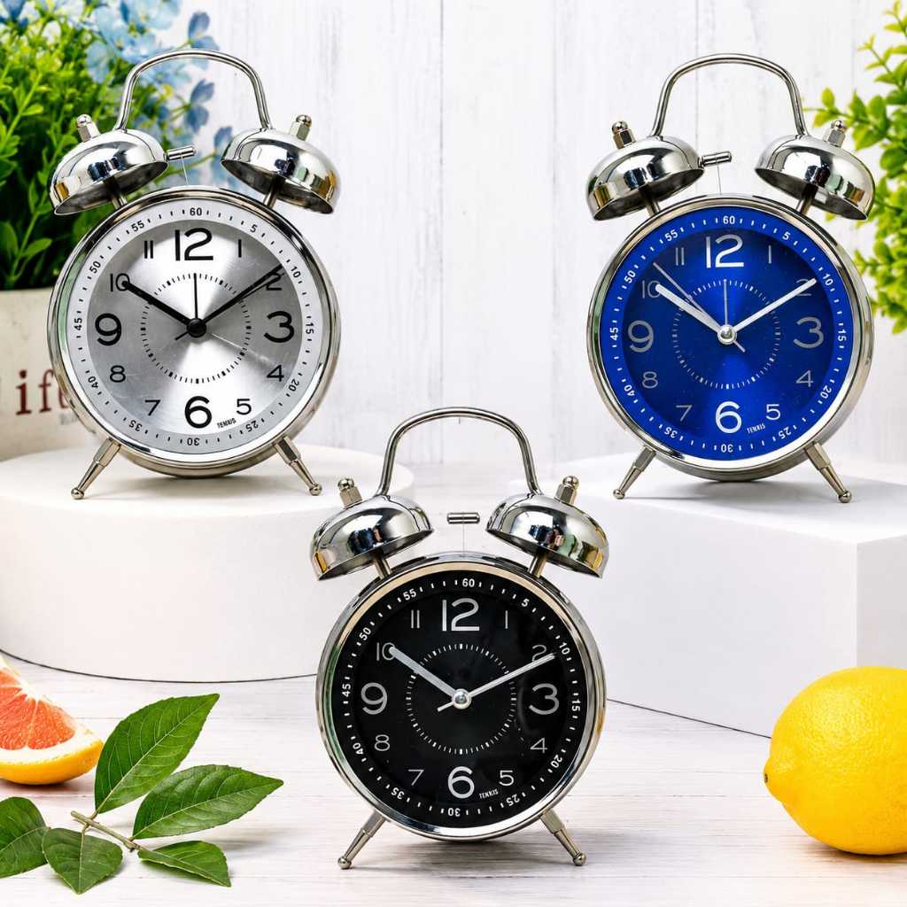 Jam Weker Alarm Bunyi Kring Besar Sweep || Jam Beker Meja Alarm Stainless Bunyi Kencang