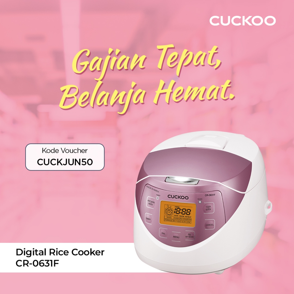 CUCKOO Digital Rice Cooker 1 L CR-0631F/PK Magic Com Penanak Nasi