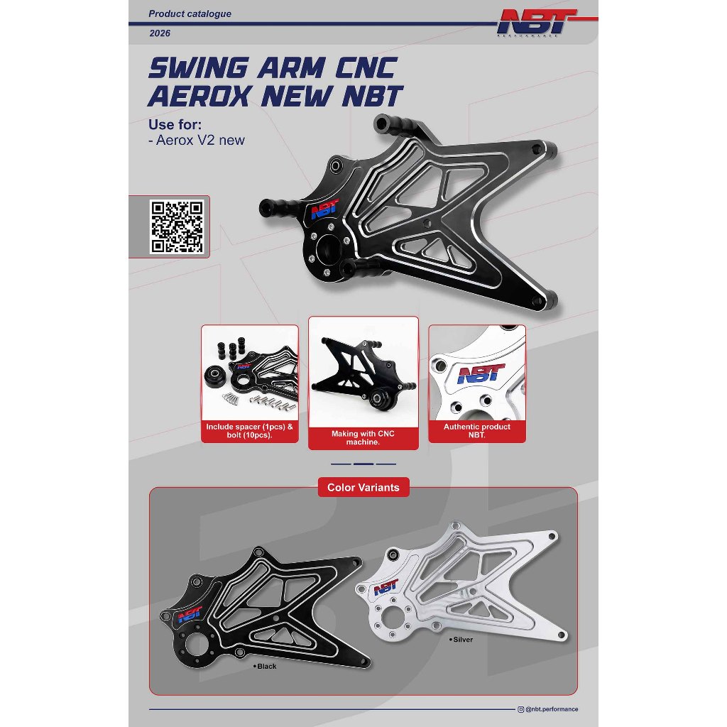 SWING ARM CNC AEROX NEW NBT