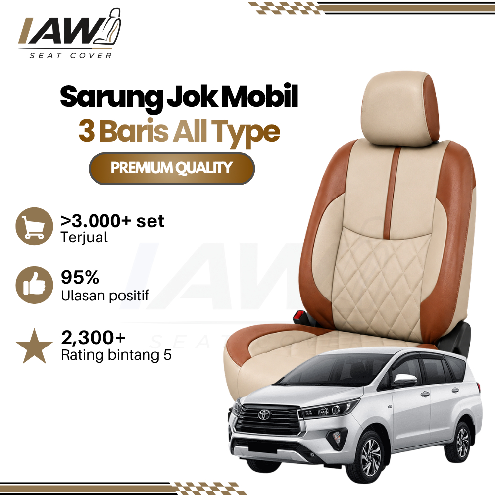 SARUNG JOK MOBIL APV GA BAHAN CHEROKEE AP FORCE 3 BARIS