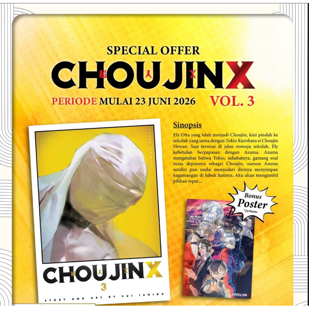 Komik Choujin X 03 by Sui Ishida (SPECIAL OFFER)