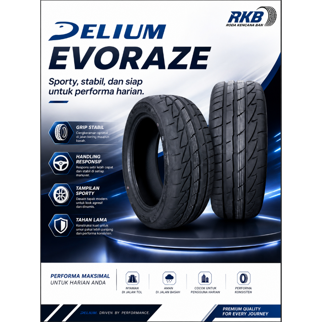 Ban Delium Evoraze 195/50 R15 Ban Mobil Semi Slick