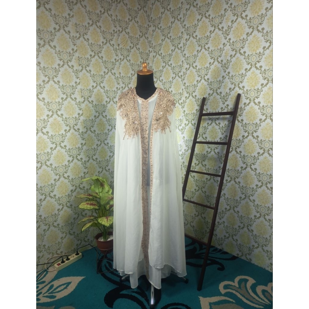 KAFTAN GAMIS BAHAN CERUTI LD 100 SIZE M