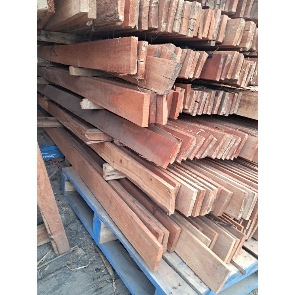 Papan Kayu Mahoni ukuran 2 x 10 x 200 cm kayu baru bukan kayu bekas