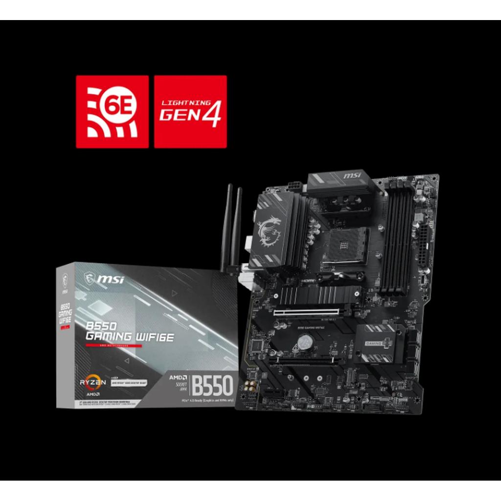 MSI B550 GAMING WIFI6E MOTHERBOARD - MOBO AMD DDR4 ATX