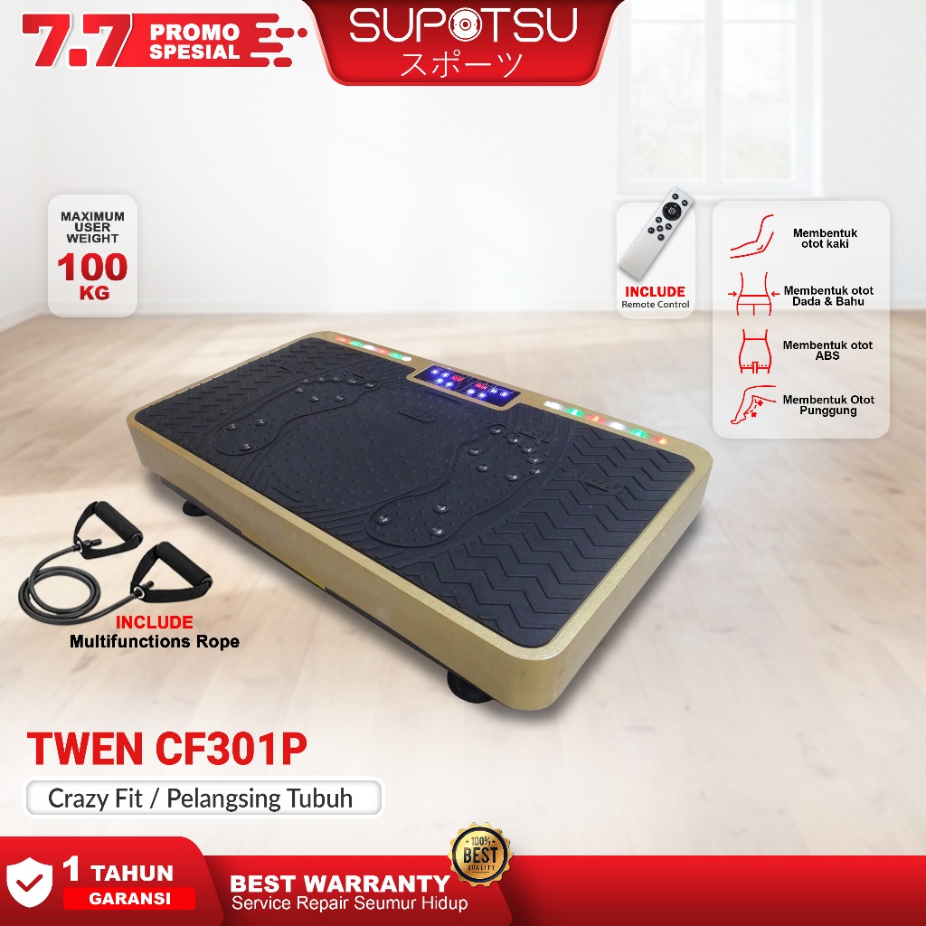 TWEN Crazy Fit  CF301P  /Alat Getar Pembakar - Penghancur Lemak