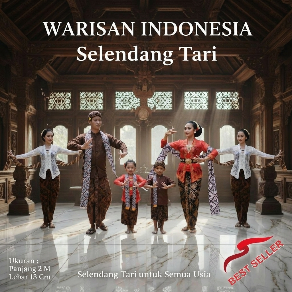 SELENDANG JUMPUTAN  Selendang tari/sampur tari/selendang/sampur/selendang batik/selendang cukin/samp