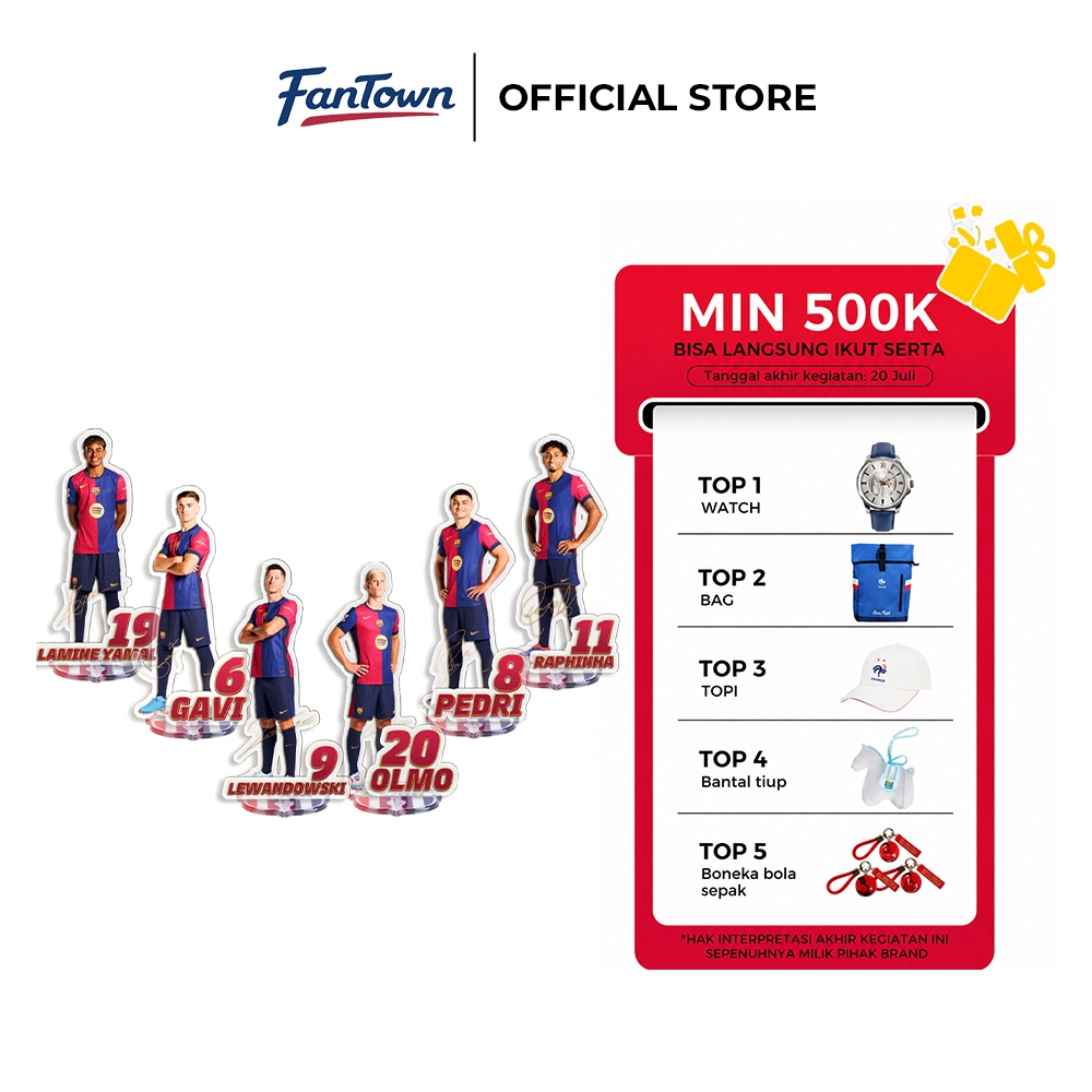 Football Official License - Player Card Stands Barcelona Soccer Player Official Merchandise Stand Ka