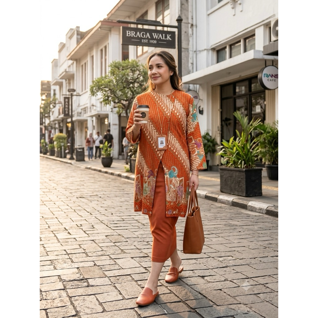 Masayu Batik - Tunik Batik Atasan Wanita Sunrise Series