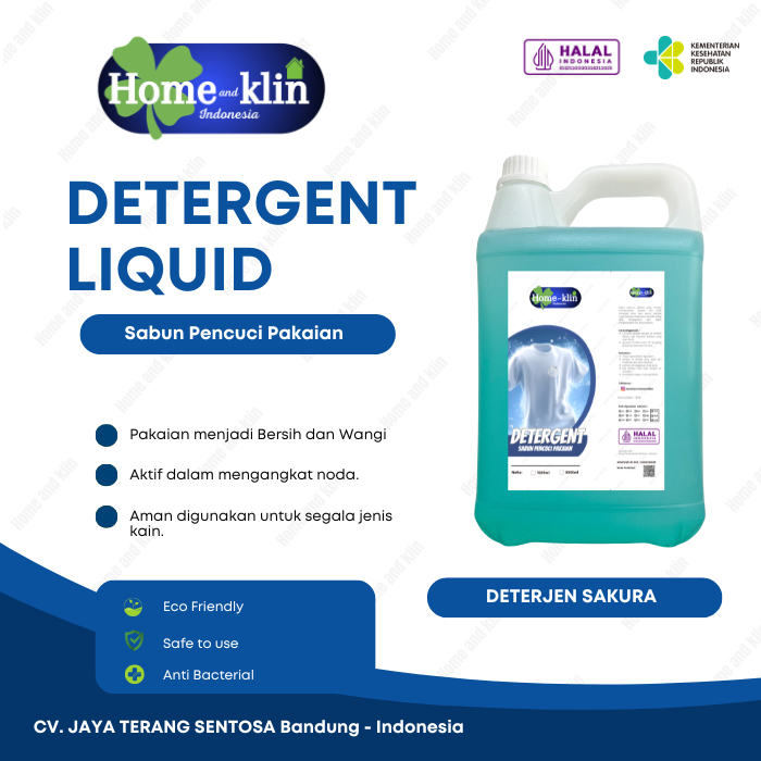 Deterjen cair A sabun pencuci pembersih pakaian kain detergent liquid 5000ml / 5Liter newcleanz home