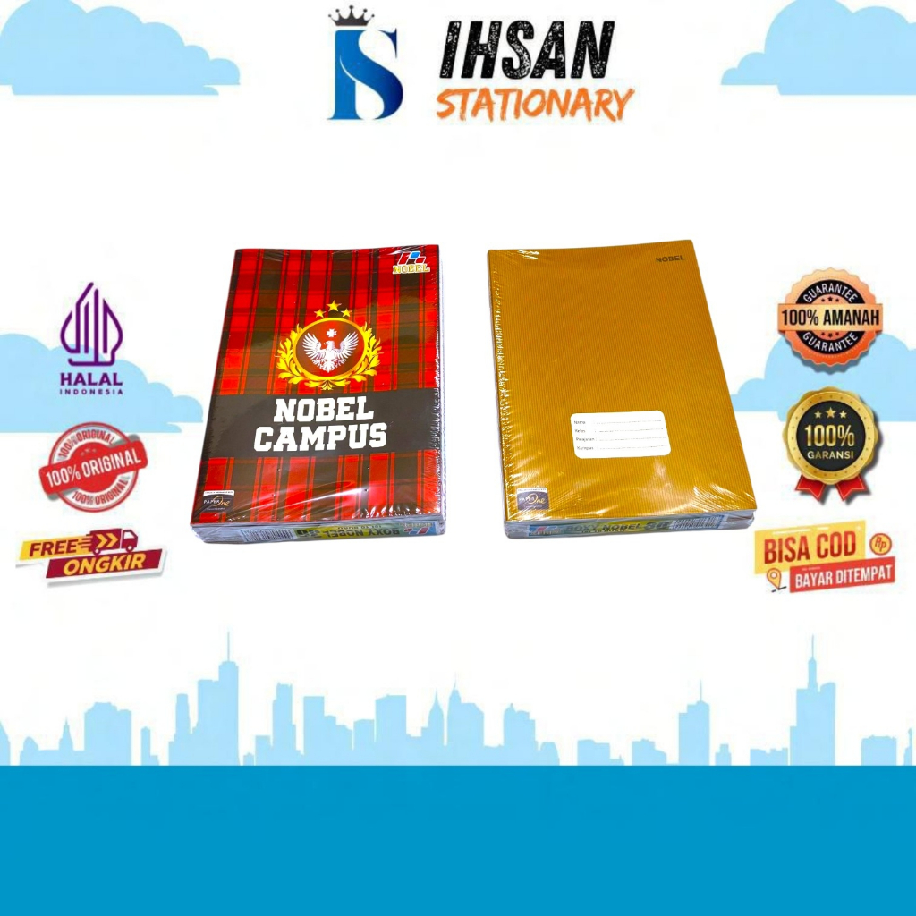 Buku Tulis Nobel Campus Berkualitas Isi 50 & 36 Lembar (1 Pack)