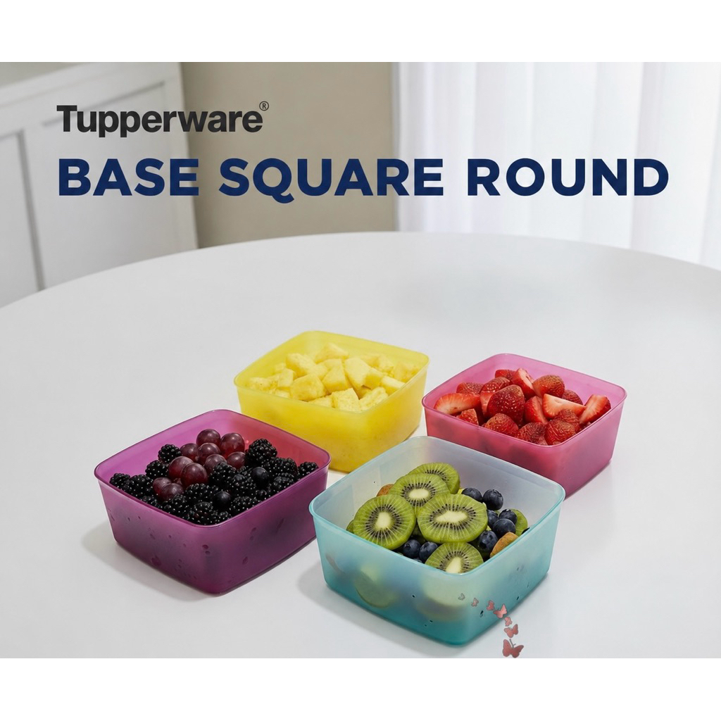 tupperware base small square 500ml tanpa tutup