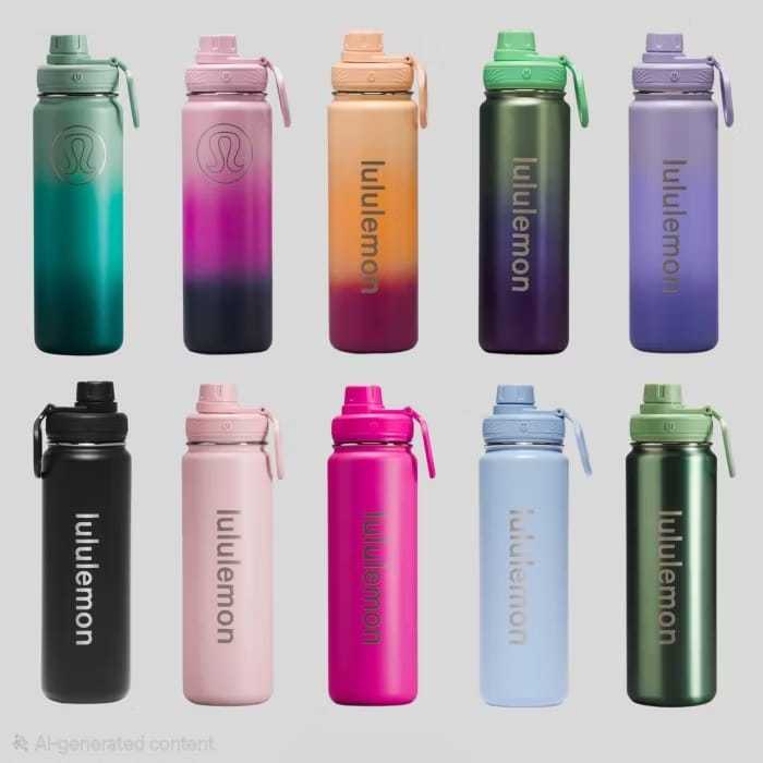 TUMBLER BOTOL MINUM LULULEMON LENGKAP TAG STAINLESS TAHAN PANAS DAN DINGIN