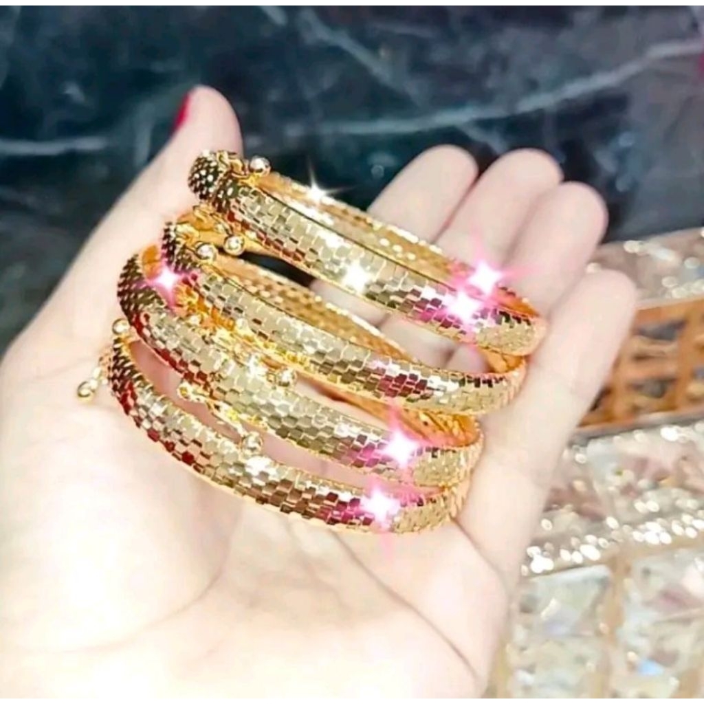 gelang kancing xuping gold (4 pcs) perhiasan titanium Bracelets