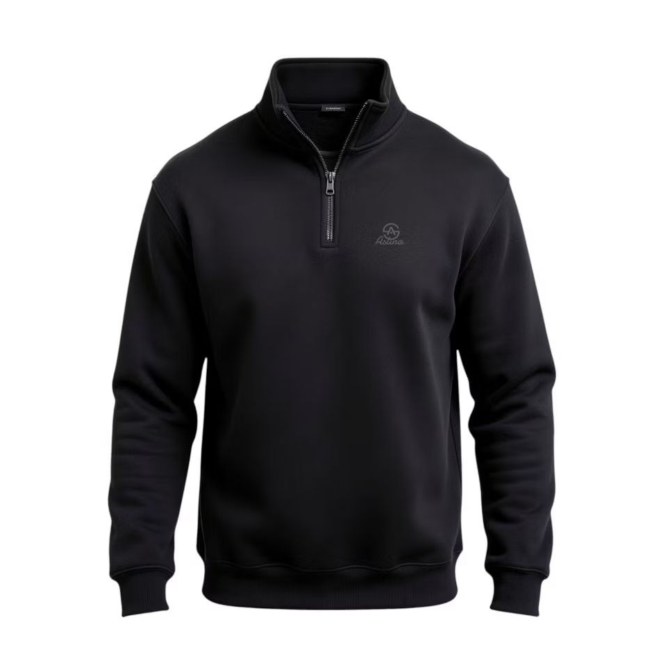 Sweater Half zipper sweatshirt turtleneck pria dan wanita