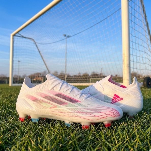 [Goal Gear] Sepatu Bola AD X SpeedFlow Sepatu Bola Anak Dewasa Elit White Pink